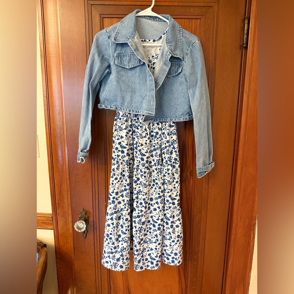 Floral Dress With Jean Jacket